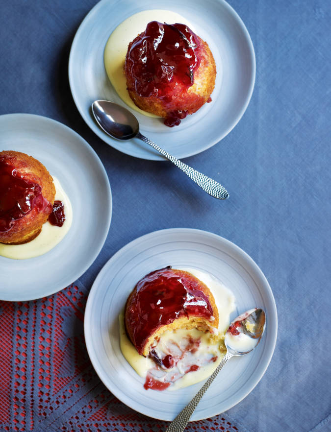 Apple, orange and damson sponge puddings  Sainsbury's 